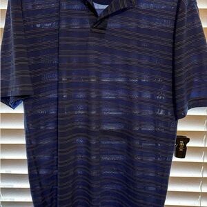 Saddlebred Navy Striped Polo Shirt